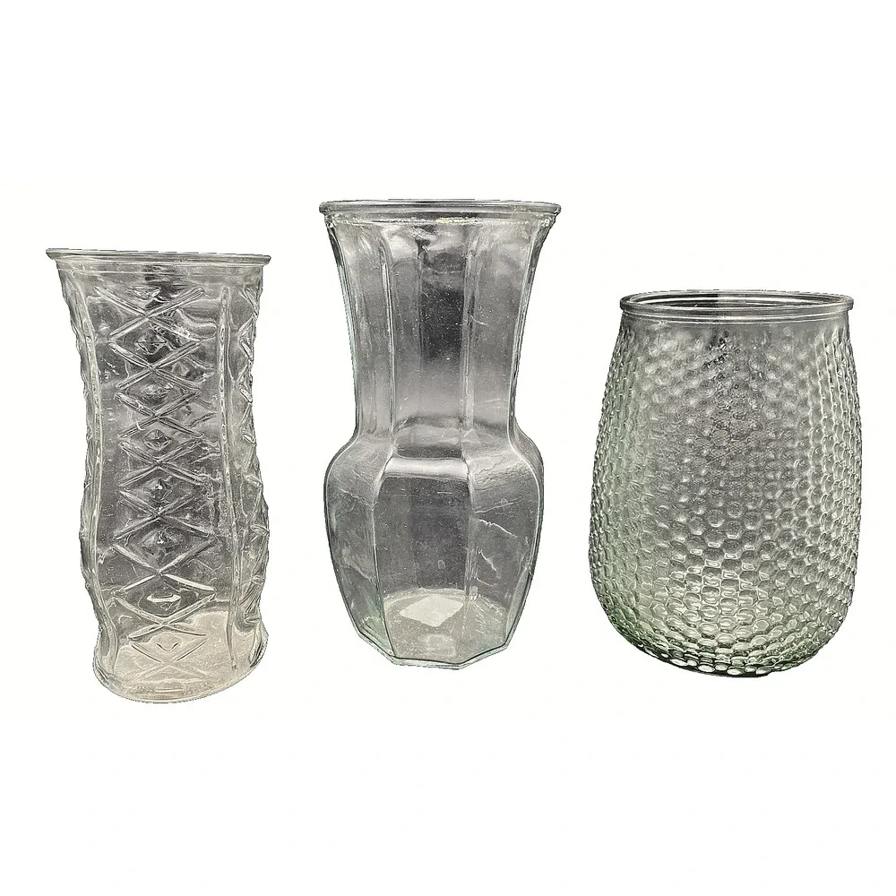 Flower Vase Glass Lot 3 Vintage Vases EC Marked &‎ Stamped $100+ Value
